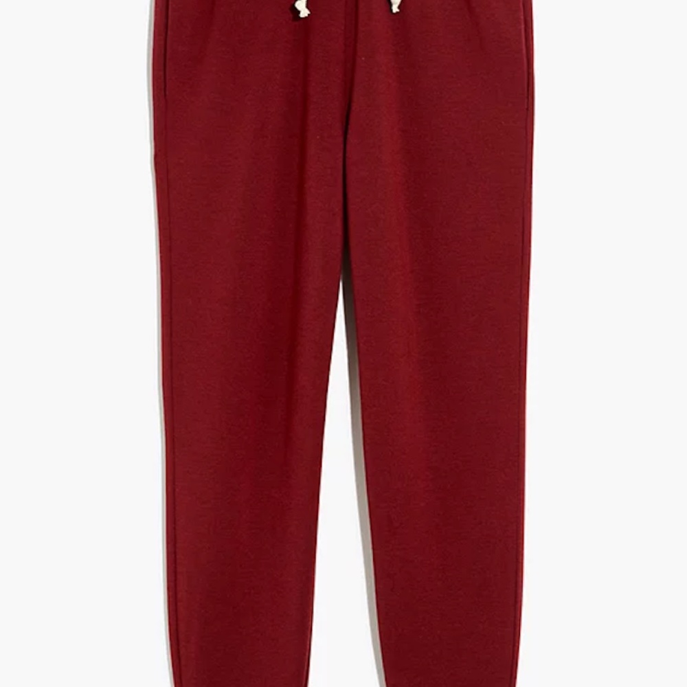 Madewell MWL Easygoing Sweatpants, Brick Heather Red Size Medium